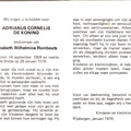 Adrianus Cornelis de Koning- Elisabeth Wilhelmina Rombouts